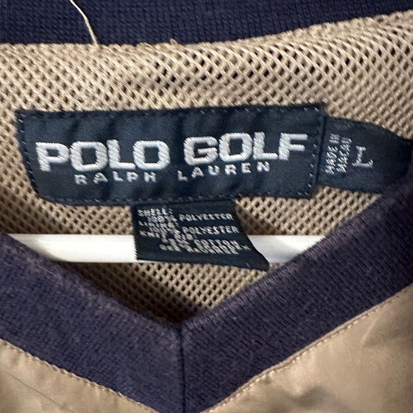 Vintage Ralph Lauren Golf Tan Golf Windbreaker Size Large - Picture 2 of 4